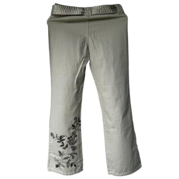 Old Navy girls' cream pants with satin belt size 12 NWT - Picture 3 of 4